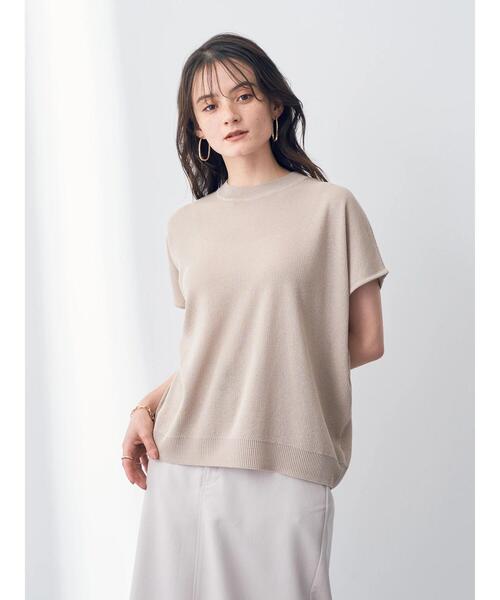 「YECCA VECCA」 半袖ニット FREE ネイビー レディース_画像5