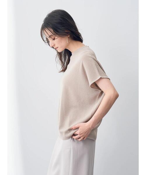 「YECCA VECCA」 半袖ニット FREE ネイビー レディース_画像7