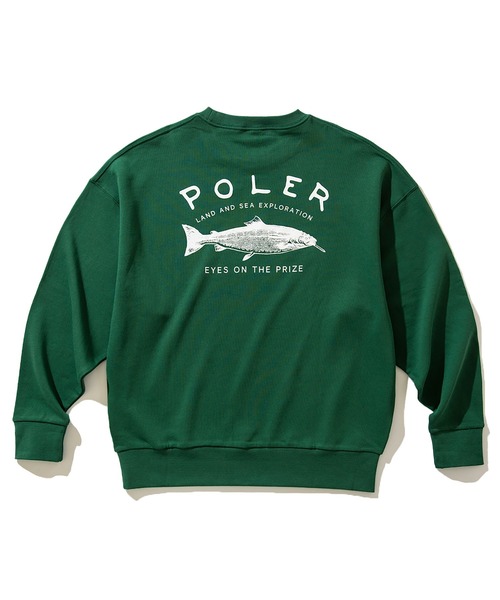 「POLeR」 スウェットカットソー LARGE グリーン メンズ_画像8
