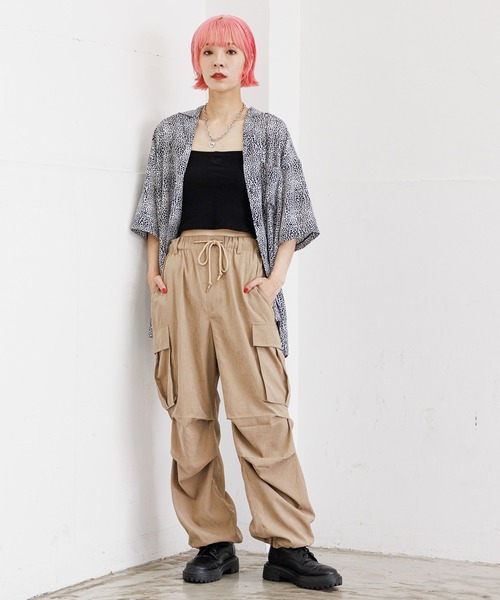 「PBLIM」 カーゴパンツ MEDIUM カーキ レディース_画像6