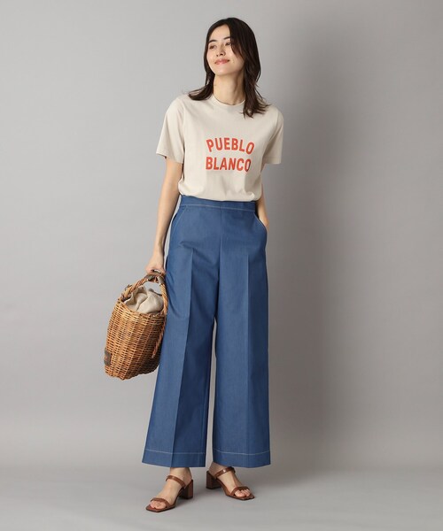 「DRESSTERIOR」 パンツ 38 ライトブルー レディース_画像7