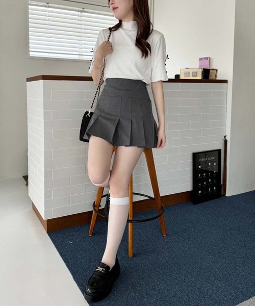「one after another NICE CLAUP」 半袖カットソー FREE ホワイト×ブラック レディース_画像8