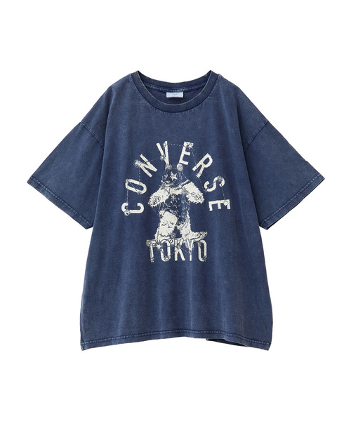 「CONVERSE TOKYO」 半袖Tシャツ 3 ブラック レディース_画像3