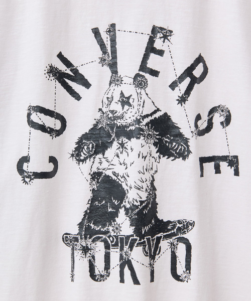 「CONVERSE TOKYO」 半袖Tシャツ 3 ブラック レディース_画像6