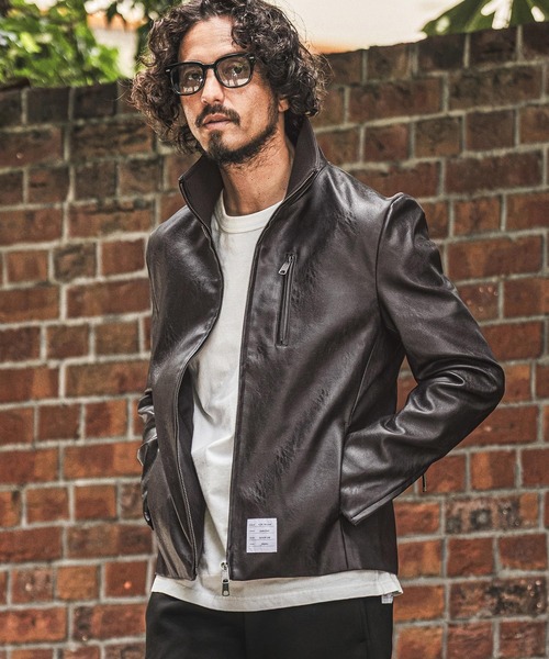 wjk reluxe 革ジャン ライダース mj11771- Stand Collar Synthetic
