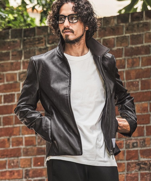 wjk reluxe 革ジャン ライダース mj11771- Stand Collar Synthetic