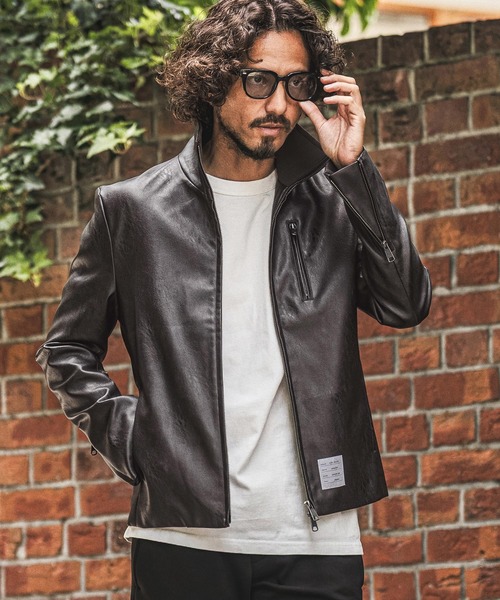 wjk reluxe 革ジャン ライダース mj11771- Stand Collar Synthetic