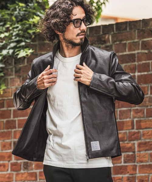 wjk reluxe 革ジャン ライダース mj11771- Stand Collar Synthetic