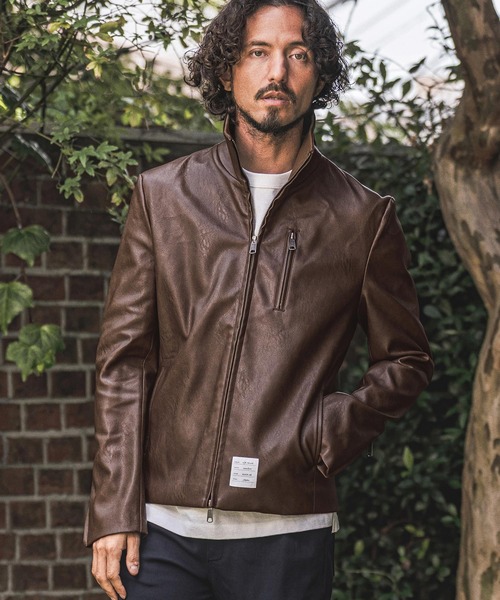 wjk reluxe 革ジャン ライダース mj11771- Stand Collar Synthetic