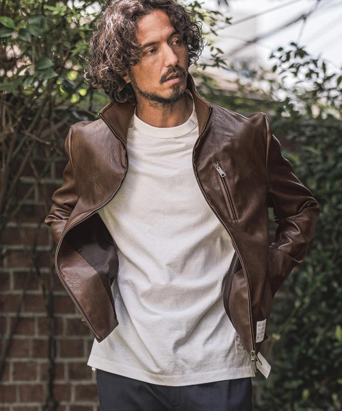 wjk reluxe 革ジャン ライダース mj11771- Stand Collar Synthetic