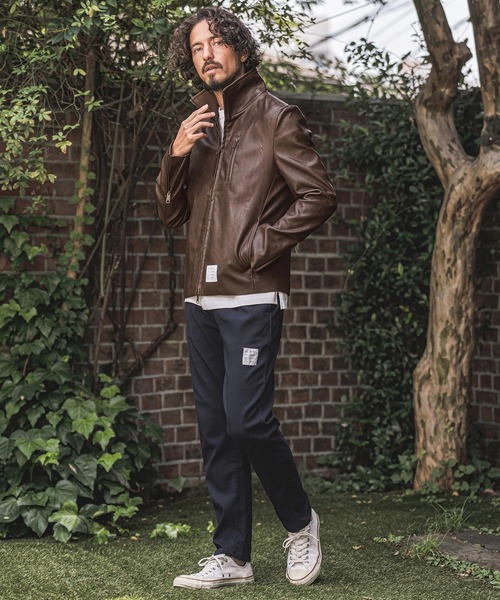 wjk reluxe 革ジャン ライダース mj11771- Stand Collar Synthetic