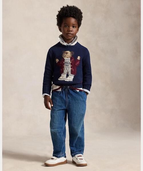 【新品未使用タグ付】ポロラルフローレン　ストレッチデニムジョガーパンツ120cm Polo Ralph Lauren Childrenswear ラルフローレン ワイドパンツ パンツ