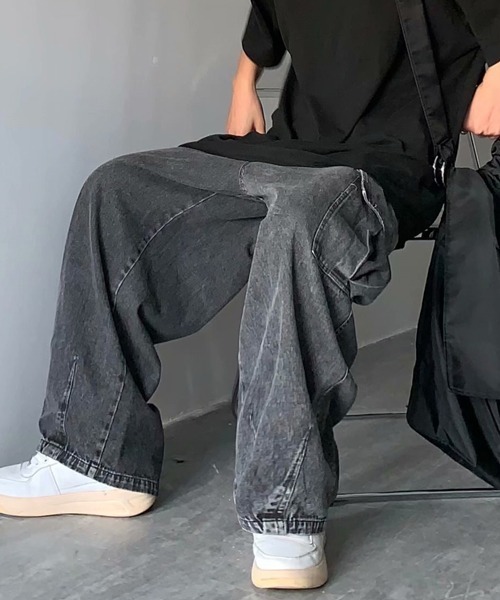 「NOWLE」 カーゴパンツ LARGE ブラック メンズ_画像2
