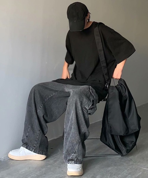 「NOWLE」 カーゴパンツ LARGE ブラック メンズ_画像6