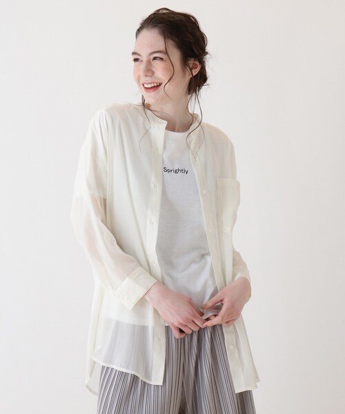 トップス シアーチュニックシャツ+Tシャツ