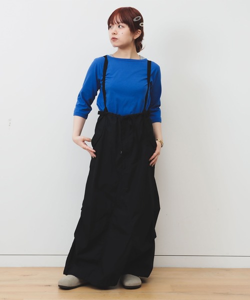 「BEAMS BOY」 7分袖カットソー ONE SIZE ブラック レディース BEAMS BOY 「BEAMS BOY」 7分袖ブラウス ONE SIZE ブラック