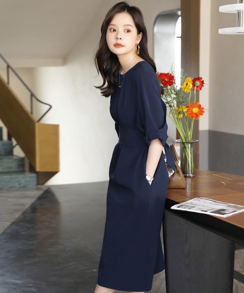 DRESS STAR コクーン半袖ワンピースドレス ブラック L DRESS STAR ドレス コクーンワンピースドレス : ZOZOTOWN Yahoo