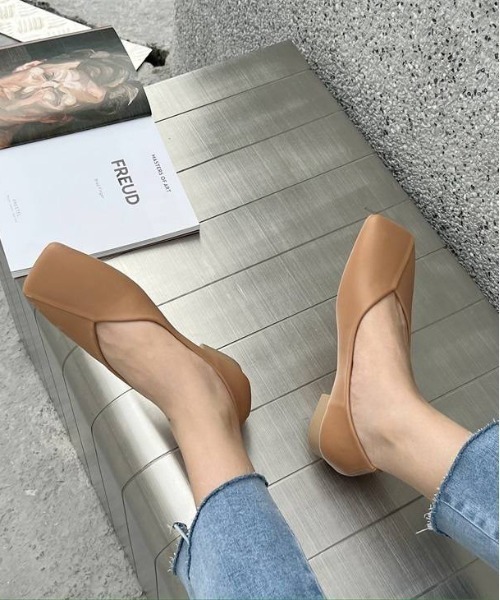 No2 BY レザースクエアトゥ　スイッチング　パンプス パンプス スクエアトゥスウィッチングパンプス : ZOZOTOWN Yahoo
