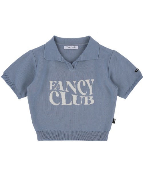 tシャツ A'GEM/9 × .kom「 FANCY CLUB/ファンシークラブ」 FANCY WAVE COLLAR KNIT TEE/ウエーブカラ FANCY CLUB tシャツ A'GEM/9 × .kom「 CLUB/ファンシークラブ