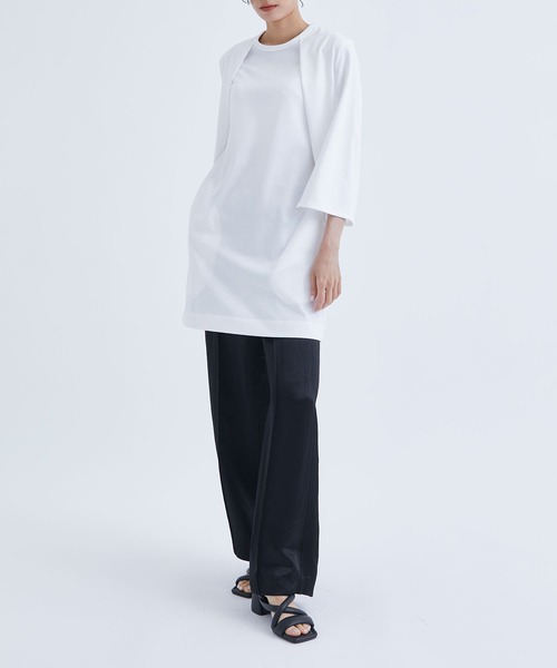 【定価24,200円】CINOH OリングスリーブTシャツ ネイビー CINOH（チノ）の「【2017SS最新作!!】OリングスリーブTシャツ
