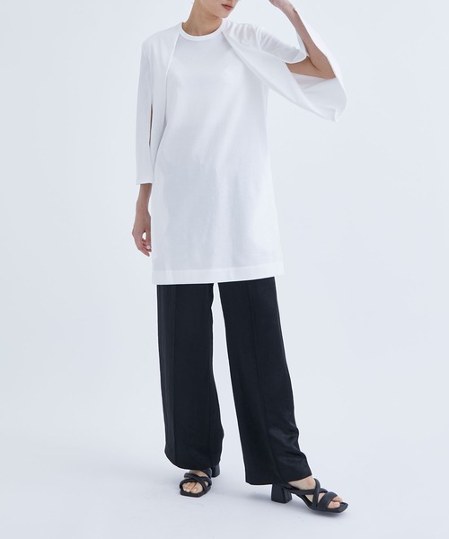 CINOH tシャツ 「CINOH/チノ」別注 slit sleeve dress Tee CINOH tシャツ 「CINOH/チノ」別注 slit sleeve dress Tee