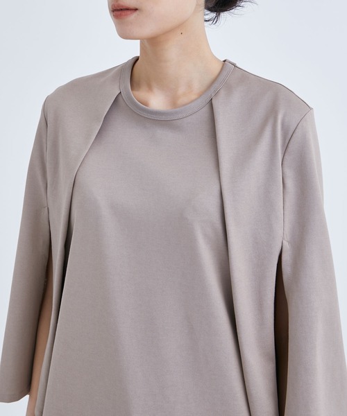 CINOH tシャツ 「CINOH/チノ」別注 slit sleeve dress Tee
