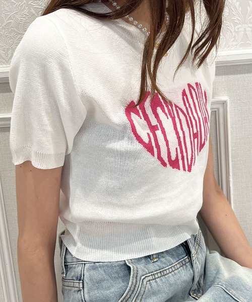 RACCOON BLENDED ROUND NECK HEART LOGO（ニット/セーター