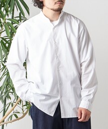 シャツ SHIPS any: ストライプ / ソリッド リラックス バンドカラー シャツ 25AW メンズ｜ZOZOTOWN Yahoo!店