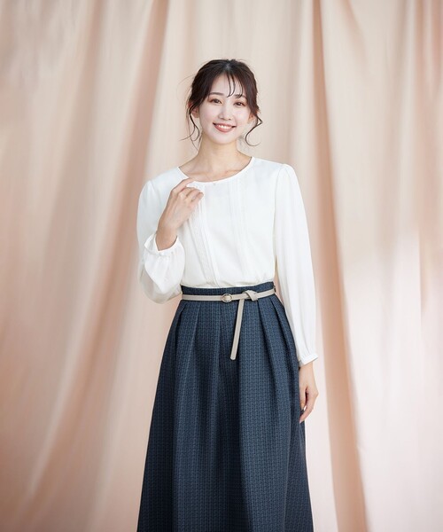 Tiaclasse スカート 「洗える」フレアツイードスカート : ZOZOTOWN