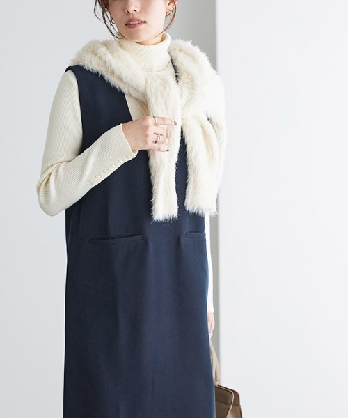 LATOWAラピーヌ　レザージャンパースカート LATOWAラピーヌ レザージャンパースカート