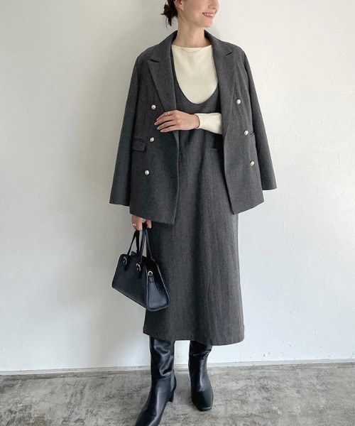 Pierrot（ピエロ） ジャンパースカート ラウンドネックジャンパー