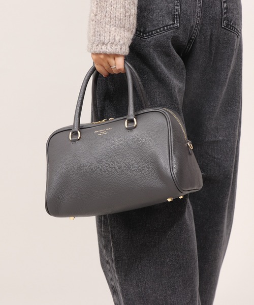 【美品】CHRISTIAN VILLA　2way　ボストンバッグ CHRISTIAN VILLA 2wayスクエアバッグ / カーキ / 柔らかい革