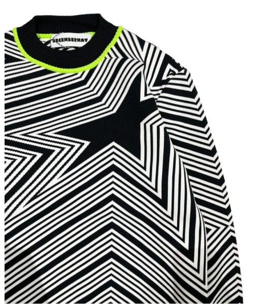 美品 DECEMBERMAY ディセンバーメイ セーター ニット ビッグサイズ ディセンバーメイ ゴルフ ニット メンズ 長袖 クルーネック サマー