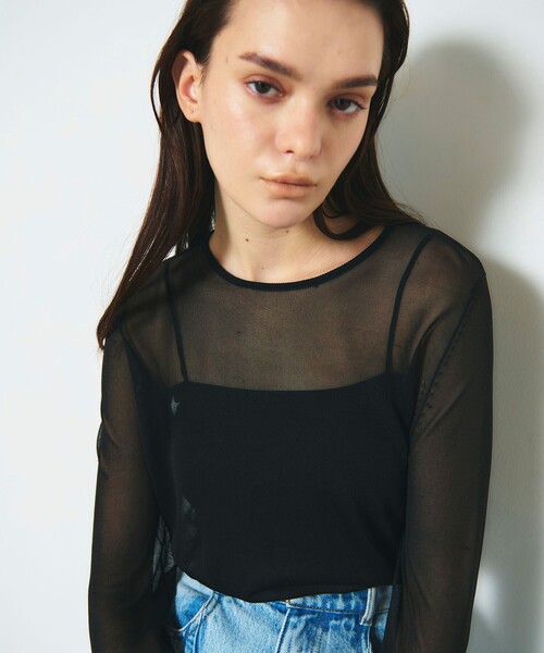 GRACE CONTINENTAL tシャツ シアークルーニットトップ