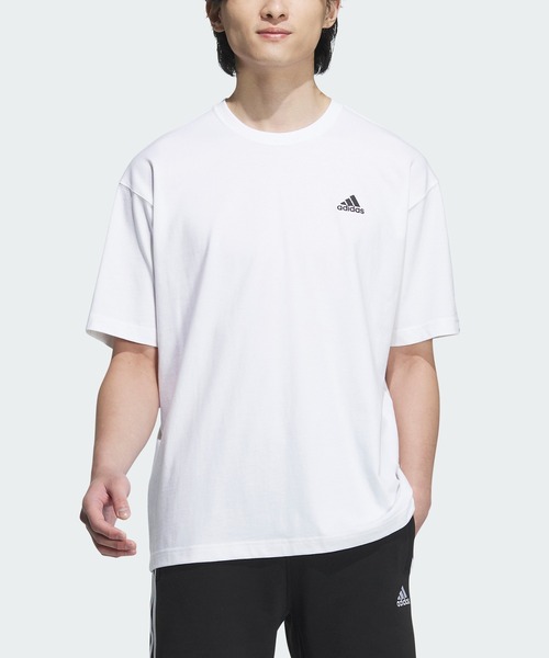 adidas ルーズフィット スモールロゴ 半袖 Tシャツ 送料込 adidas tシャツ エッセンシャルズ プラス ルーズフィット