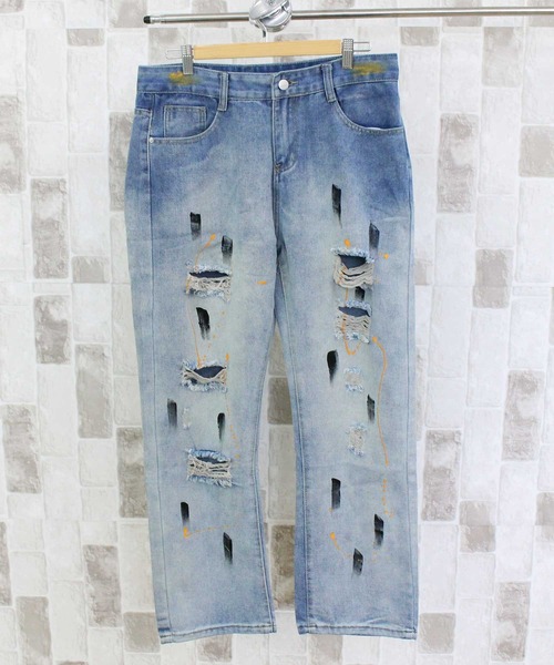 HESNTLS リメイクデニム　ダメージジーンズ 楽天市場】リーバイス LEVI'S レギュラーテーパー GRATED 29507