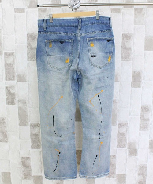 リメイクデニム　ジーンズ　デニム　再構築　ダメージ TopIsm ジーンズ ハードダメージ リメイクデニムパンツ メンズ