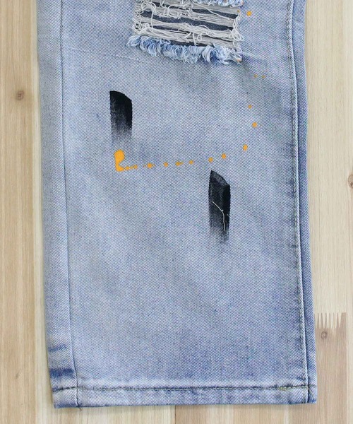 TopIsm ジーンズ ハードダメージ リメイクデニムパンツ メンズ