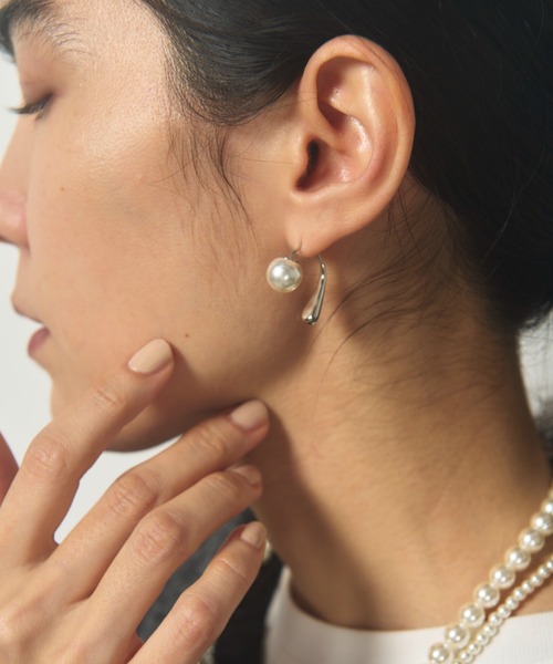 Libra Cue ピアス ドロップパールピアス レディース : ZOZOTOWN