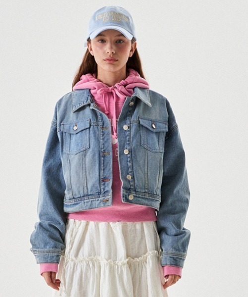 さらに100円引き◆KIRSH◆UNI WASHING CROP DENIM JACKET デニムジャケット gジャン KIRSH UNI WASHING CROP DENIM JACKET