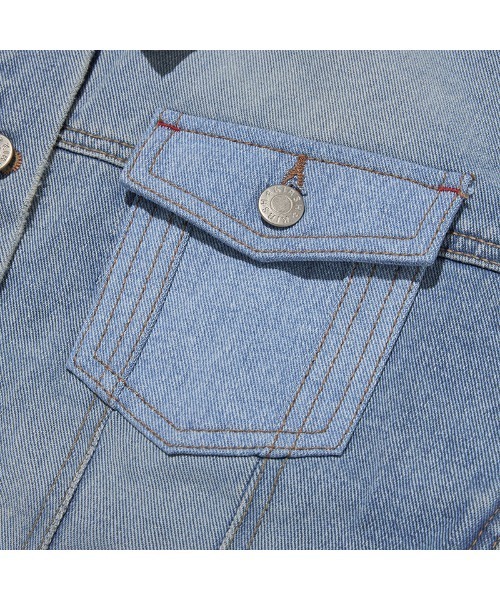 デニムジャケット gジャン KIRSH UNI WASHING CROP DENIM JACKET
