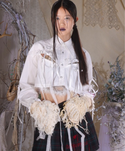 ブラウス シャツ rurumu:/ルルムウ/ribbon core detachable shirts レディース メンズ