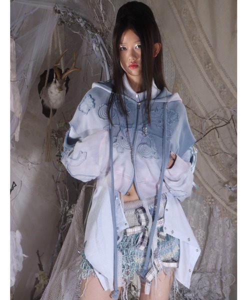 ブラウス シャツ rurumu:/ルルムウ/ribbon core detachable shirts レディース メンズ rurumu:/ルルムウ/ribbon core detachable shirts（シャツ