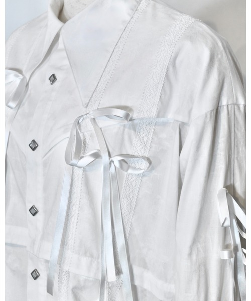 ブラウス シャツ rurumu:/ルルムウ/ribbon core detachable shirts レディース メンズ rurumu: ブラウス シャツ rurumu:/ルルムウ/ribbon core