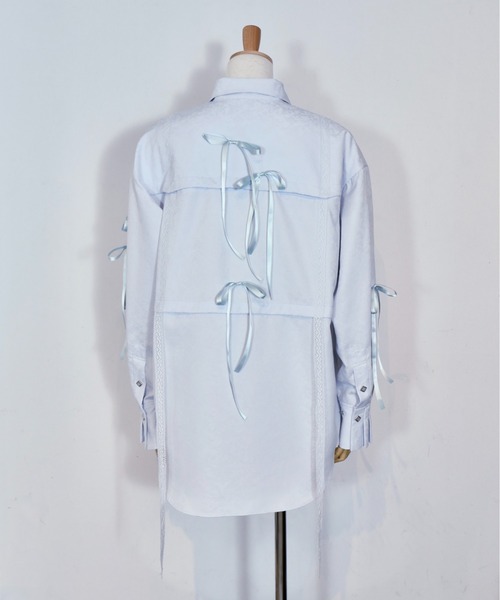 ブラウス シャツ rurumu:/ルルムウ/ribbon core detachable shirts レディース メンズ rurumu: ブラウス シャツ rurumu:/ルルムウ/ribbon core