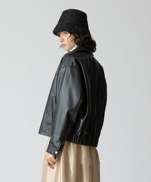 allureville（アルアバイル） ブルゾン アウター フェイクレザーステン