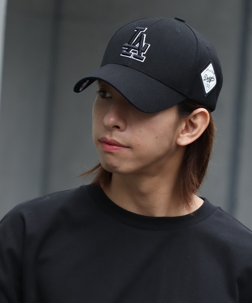 キャップ MLB Korea Diamond Structure Ball Cap LA Black 3ACP8501N-07BK MLB Korea キャップ 帽子 「MLB KOREA/エムエルビーコリア