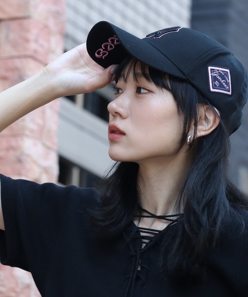 キャップ MLB Korea Diamond Structure Ball Cap LA Black 3ACP8501N-07BK MLB Korea キャップ 帽子 「MLB KOREA/エムエルビーコリア