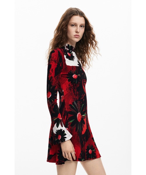 Desigual★パフスリーブ☆バックオープン☆ロングワンピース パフスリーブバックスリットロングワンピース – ABITOKYO
