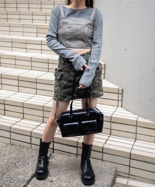 WEGO（ウィゴー） キャミソール WEGO/フェイクレザービスチェ